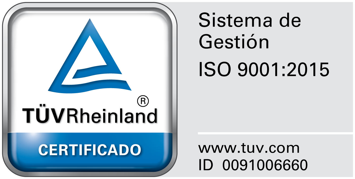 TEMPRA — Sistema de Gestión de Calidad certificado ISO 9001:2015 por TÜV Rheinland (ID 0091006660)